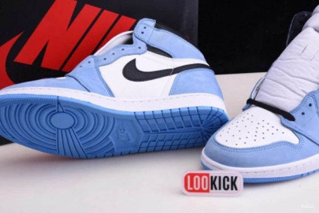 Bmlin shoes AIR JORDAN HIGH RETRO WHITE 1 BLACK 555088-134 UNIVERSITY BLUE 0725